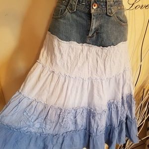 Boho Denim skirt